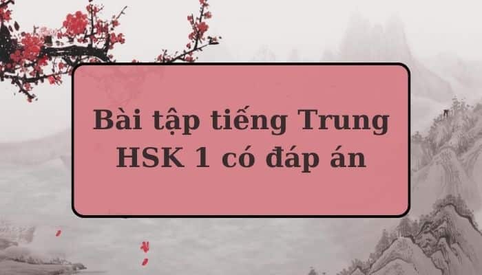 PDF 100+ Bài tập tiếng Trung HSK 1 có đáp án chi tiết