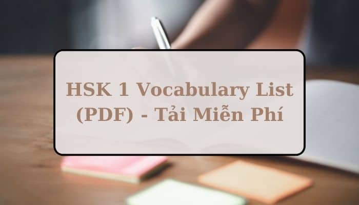 HSK 1 Vocabulary List (PDF) – Free